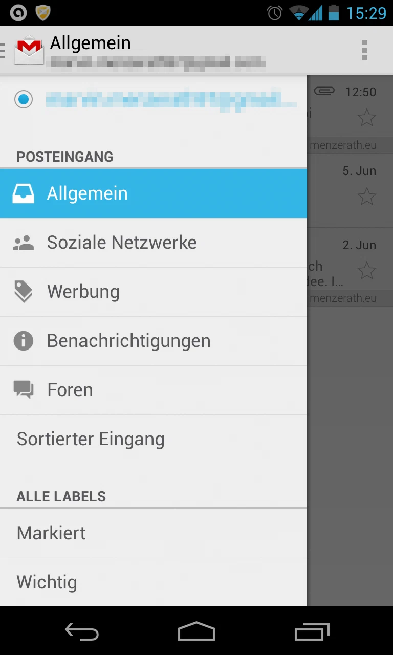 Beispiel: Gmail