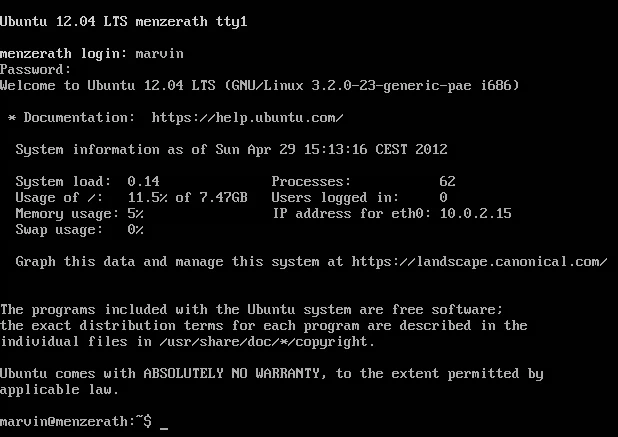 Nach dem Login
